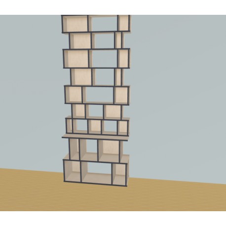 Meuble Bibliothèque sur-mesure (H251cm - L100 cm)