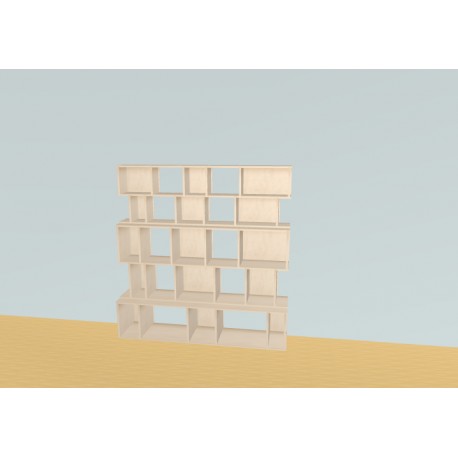 Bookshelf  (H166cm - W163 cm)