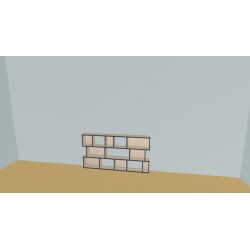 Custom bookcase  (H82cm - W174 cm)