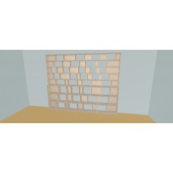 Custom bookcase  (H236cm - W330 cm)