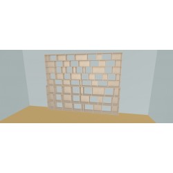 Custom bookcase  (H236cm - W340 cm)