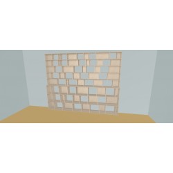 Custom bookcase  (H239cm - W335 cm)