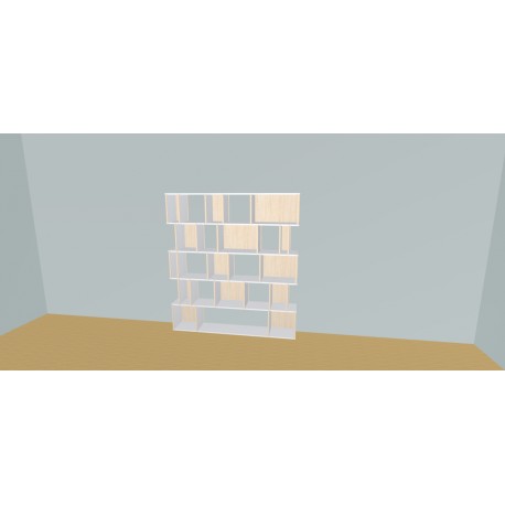 Custom bookcase  (H181cm - W164 cm)