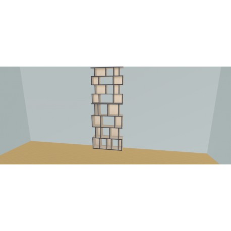 Boekenkast op maat  (H248cm - B95 cm)