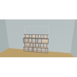 Custom bookcase  (H138cm - W220 cm)