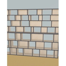 Custom bookcase  (H212cm - W280 cm)