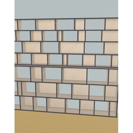 Meuble Bibliothèque sur-mesure (H212cm - L280 cm)