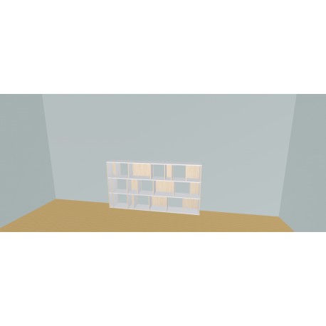 Meuble Bibliothèque sur-mesure (H109cm - L231 cm)