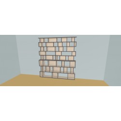 Custom bookcase  (H236cm - W240 cm)