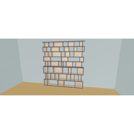 Custom bookcase  (H236cm - W240 cm)