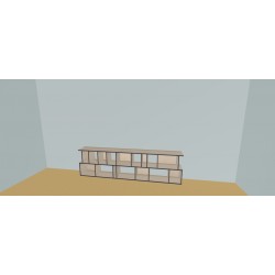 Custom bookcase  (H73cm - W300 cm)