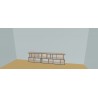 Custom bookcase  (H73cm - W300 cm)