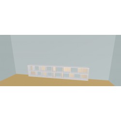 Custom bookcase  (H73cm - W368 cm)