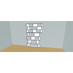 Boekenkast op maat  (H227cm - B173 cm)