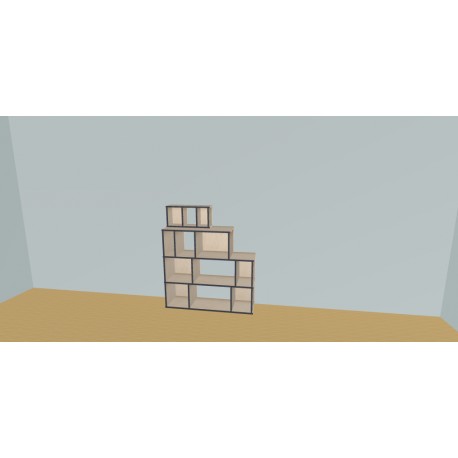 Boekenkast op maat  (H138cm - B120 cm)