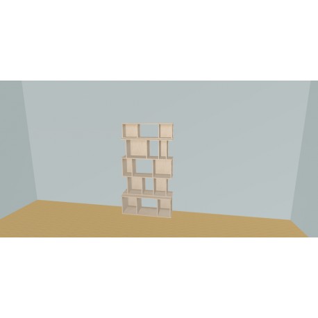 Boekenkast op maat  (H175cm - B108 cm)
