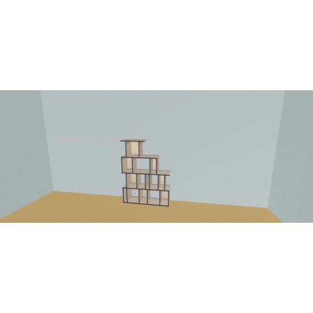 Boekenkast op maat  (H145cm - B120 cm)