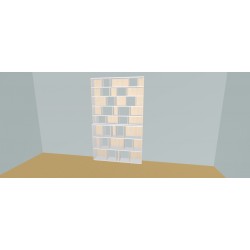 Custom bookcase  (H236cm - W161 cm)
