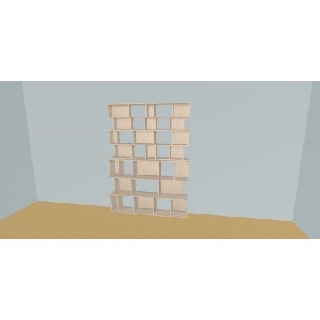 Custom bookcase  (H212cm - W170 cm)