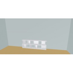 Meuble Bibliothèque sur-mesure (H73cm - L235 cm)