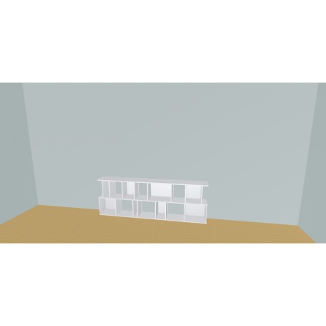 Meuble Bibliothèque sur-mesure (H73cm - L235 cm)