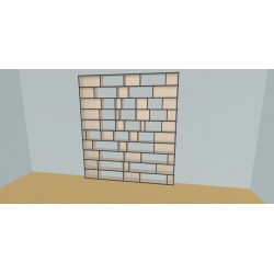 Custom bookcase  (H240cm - W238 cm)