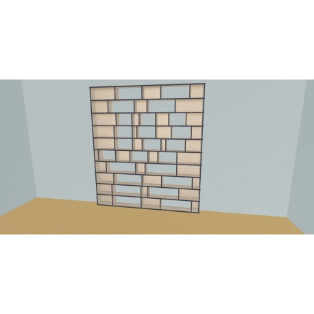 Custom bookcase  (H240cm - W238 cm)