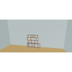 Boekenkast op maat  (H117cm - B140 cm)