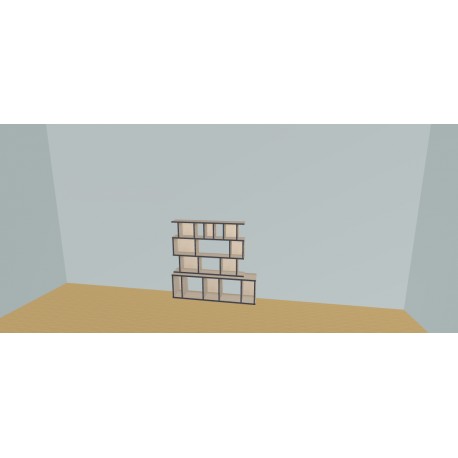 Boekenkast op maat  (H117cm - B140 cm)