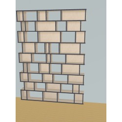 Custom bookcase  (H228cm - W165 cm)