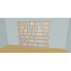 Meuble Bibliothèque sur-mesure (H222cm - L300 cm)