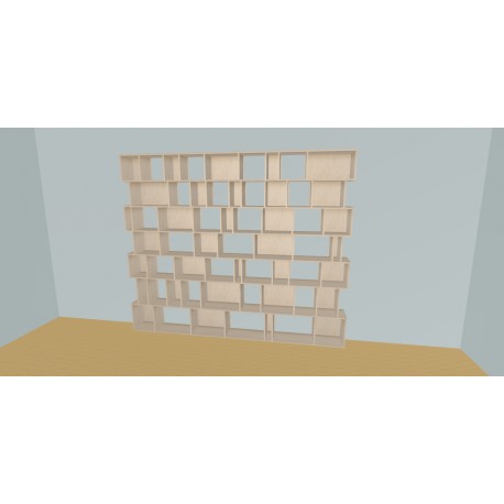 Meuble Bibliothèque sur-mesure (H222cm - L300 cm)