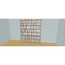 Custom bookcase  (H259cm - W240 cm)