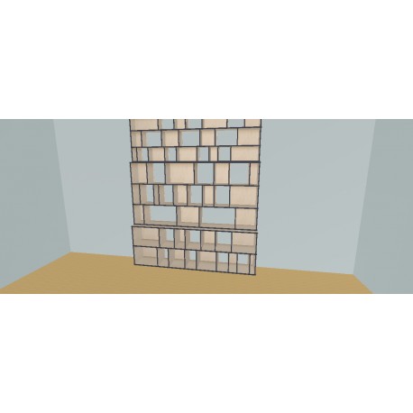 Custom bookcase  (H259cm - W240 cm)