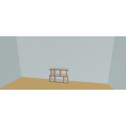 Boekenkast op maat  (H73cm - B120 cm)