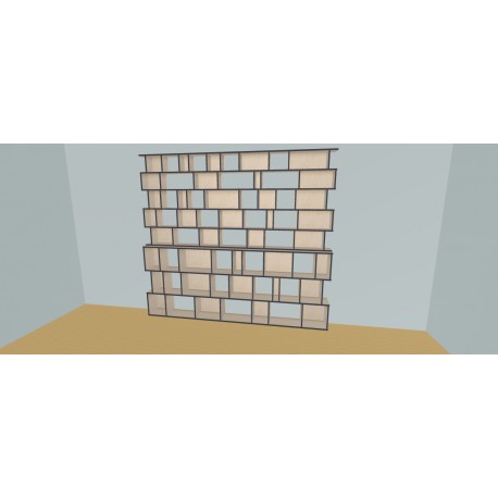 Boekenkast op maat  (H239cm - B300 cm)