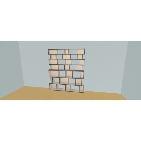 Boekenkast op maat  (H212cm - B200 cm)