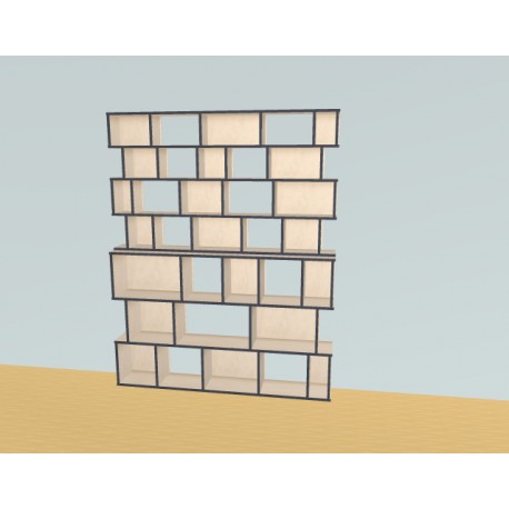 Boekenkast op maat  (H212cm - B170 cm)