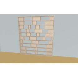 Custom bookcase  (H240cm - W240 cm)