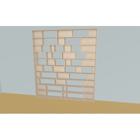 Boekenkast op maat  (H240cm - B240 cm)