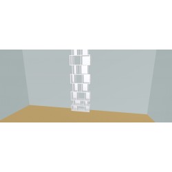 Boekenkast op maat  (H257cm - B90 cm)
