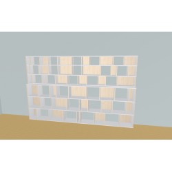Custom bookcase  (H188cm - W340 cm)