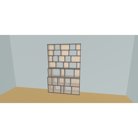 Boekenkast op maat  (H214cm - B160 cm)