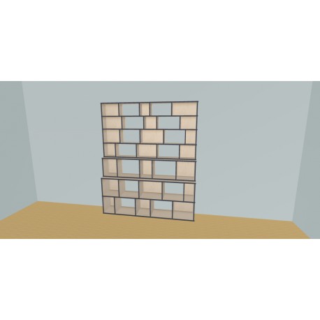 Boekenkast op maat  (H214cm - B200 cm)