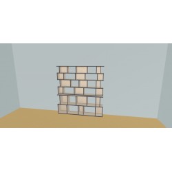 Boekenkast op maat  (H176cm - B185 cm)