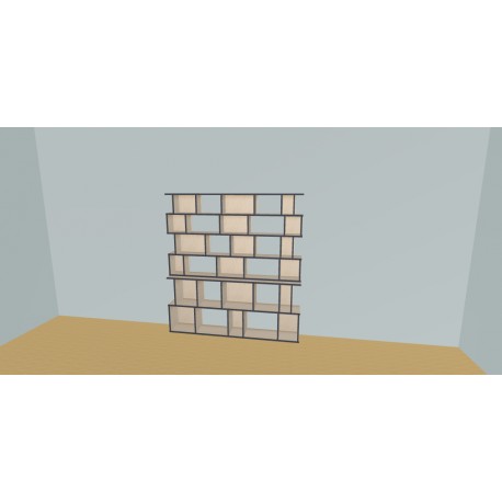 Boekenkast op maat  (H176cm - B185 cm)