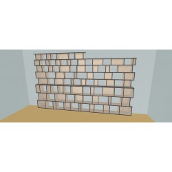 Custom bookcase  (H239cm - W450 cm)
