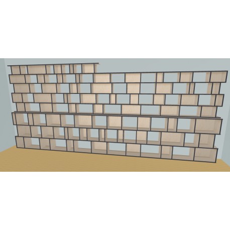 Custom bookcase  (H239cm - W550 cm)