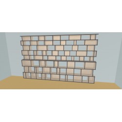 Custom bookcase  (H236cm - W390 cm)