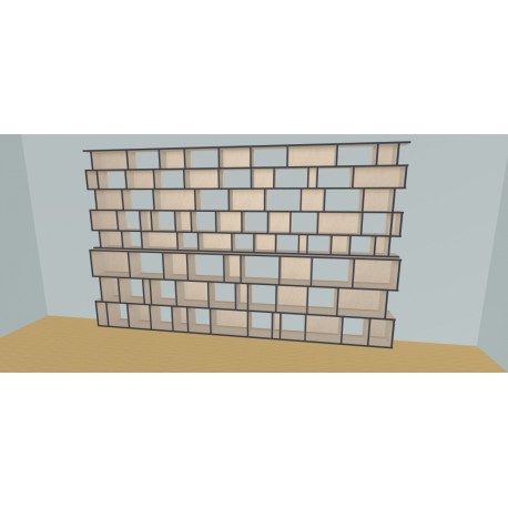 Custom bookcase  (H236cm - W390 cm)